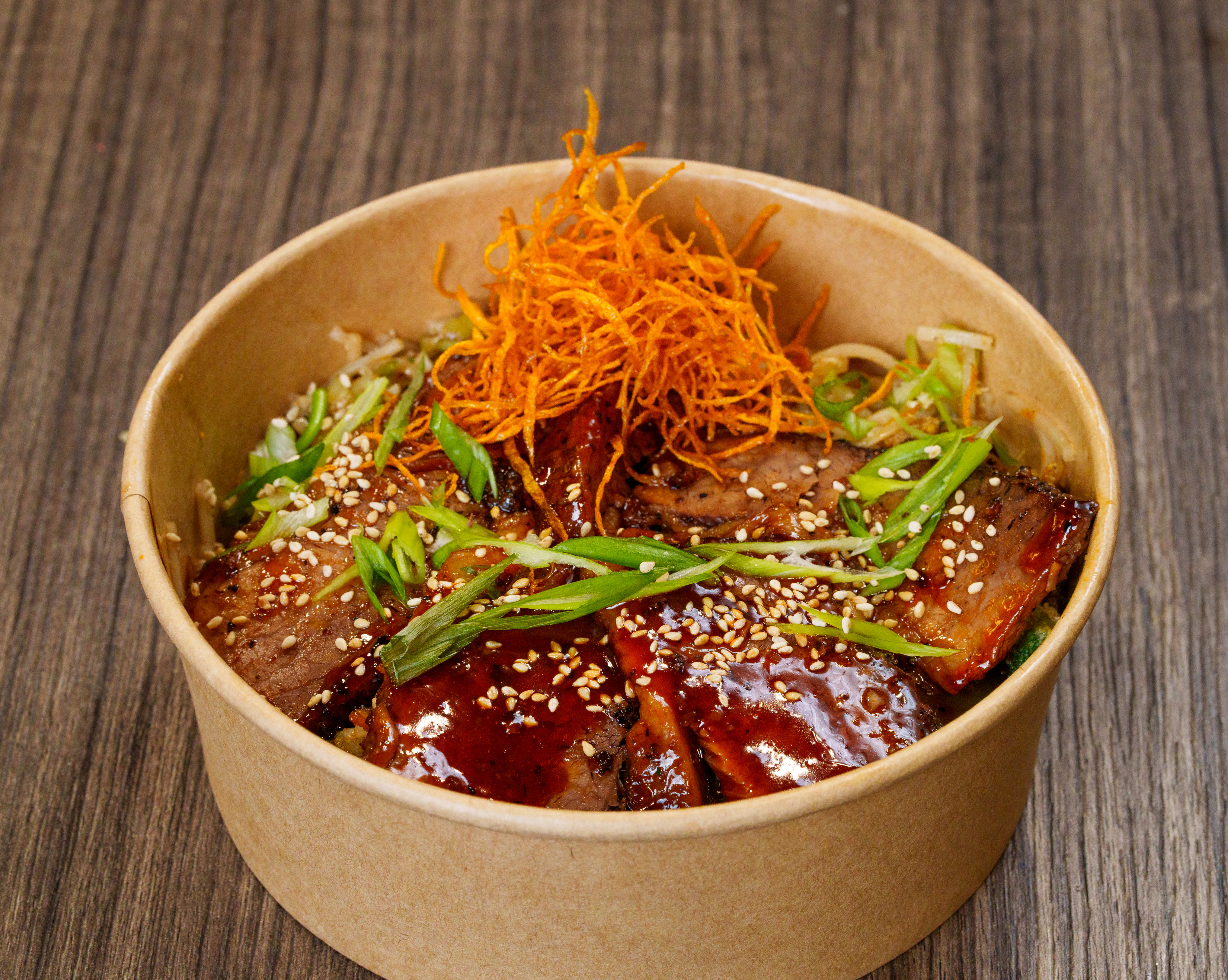 Beef and Shrimp Yakinukudon